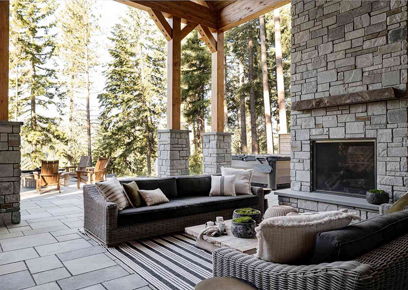 Custom outdoor stone masonry