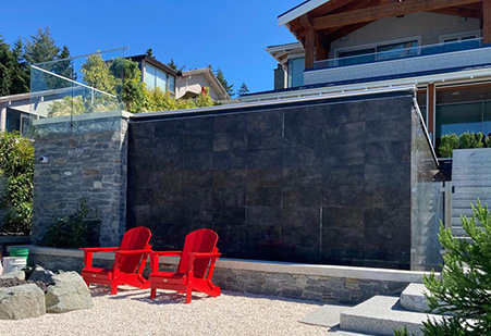Custom natural stone exterior on a luxury home